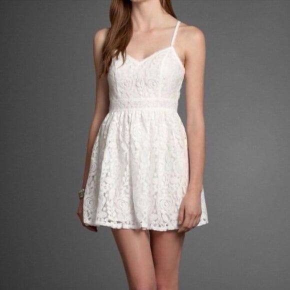 Abercrombie & fitch lacey white mini dress - Picture 1 of 7